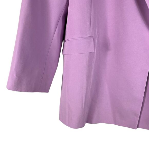 New ASOS Lilac Blazer Hidden Button Front Flap Pockets Size 18 Lavender - Picture 4 of 7